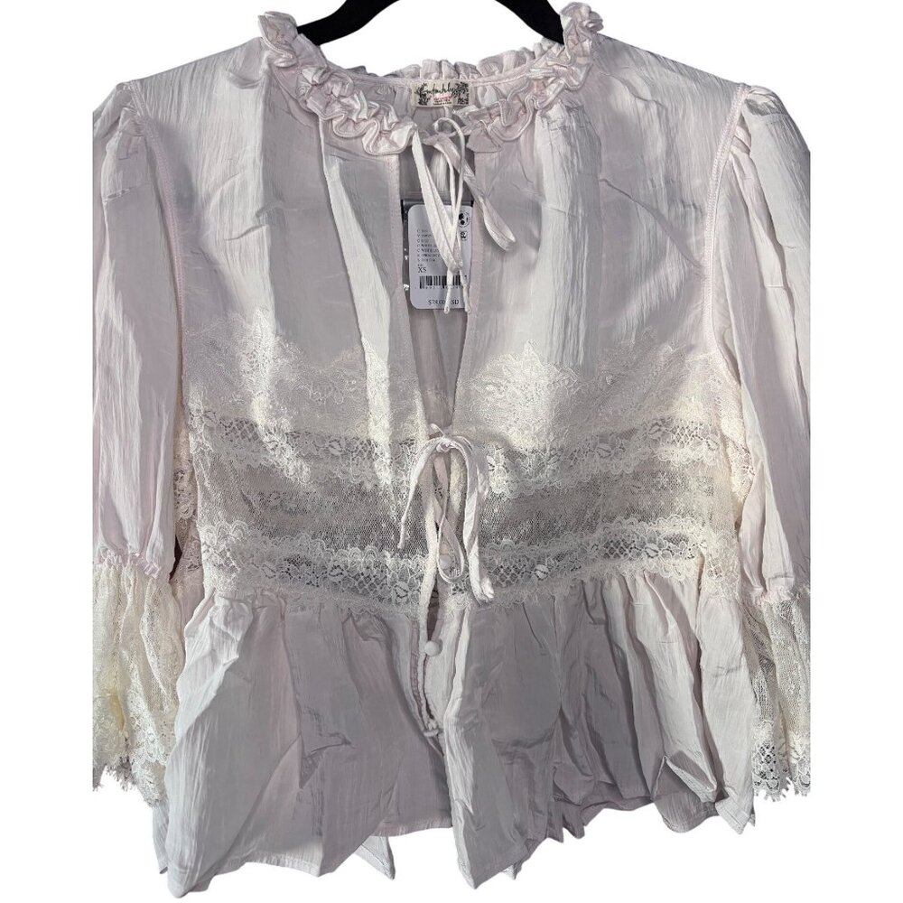 Free People Forever Young Bed Jacket – White Alyssum Size XS New - Picture 12 of 16